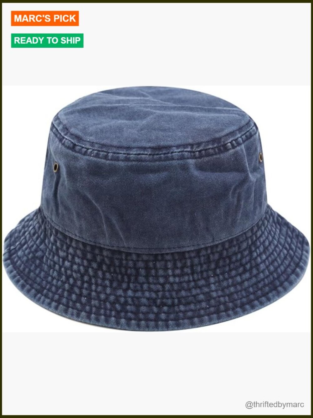 Denim Bucket Hat Unisex Washed Cotton Sun Cap Fisherman Beach Hat Packable